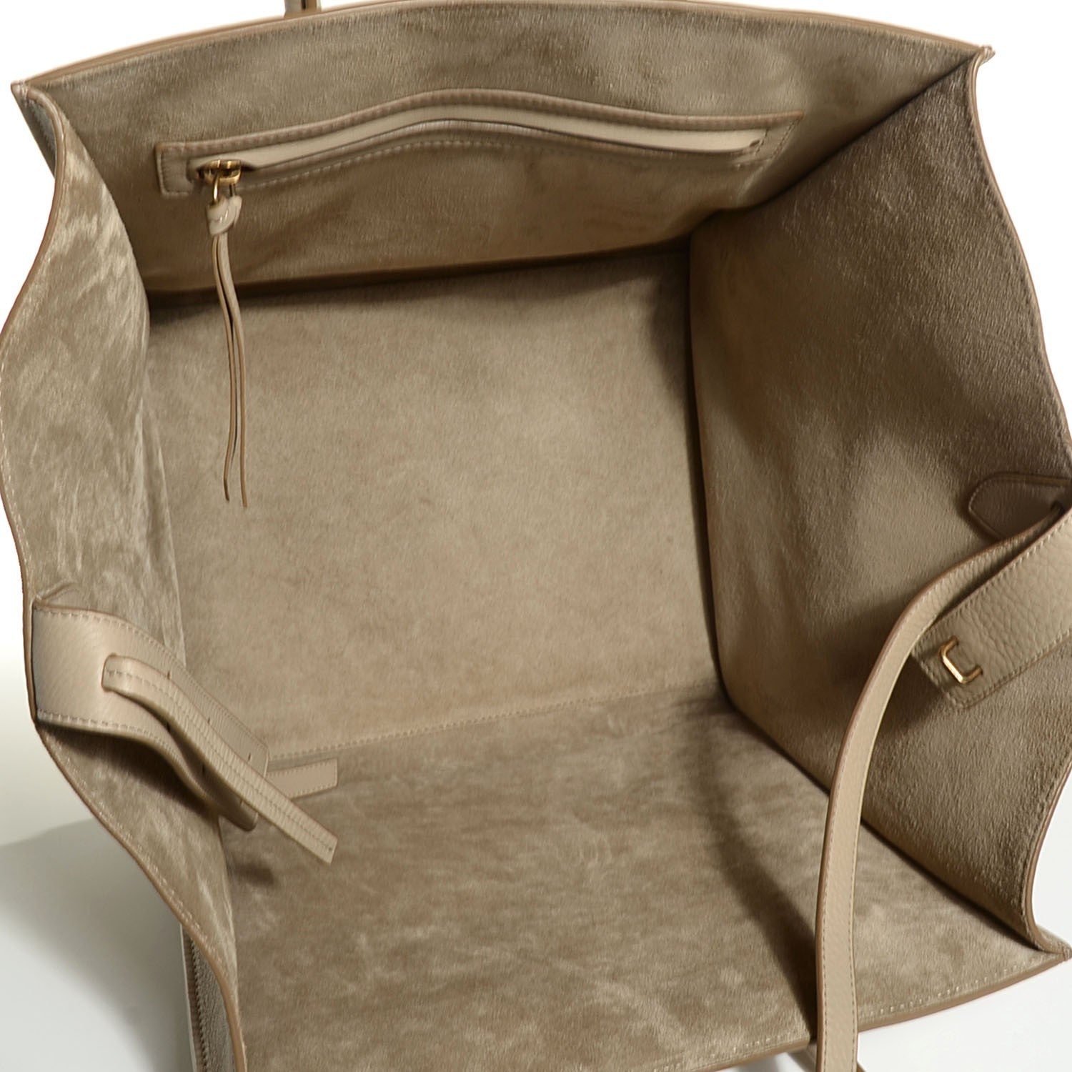 Celine Supple Calfskin Medium Phantom Luggage Beige 5 of 9