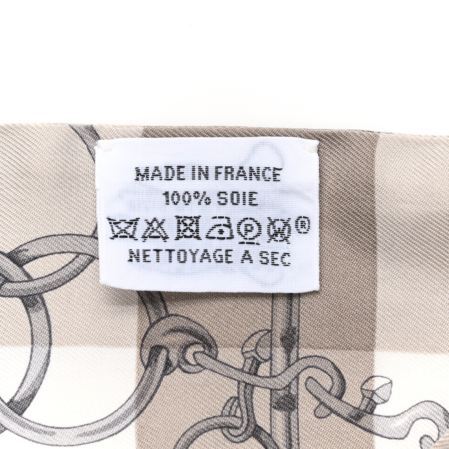 Hermes Silk Mors Et Gourmettes Vichy Twilly Etoupe Jaune Vif White 5 of 5