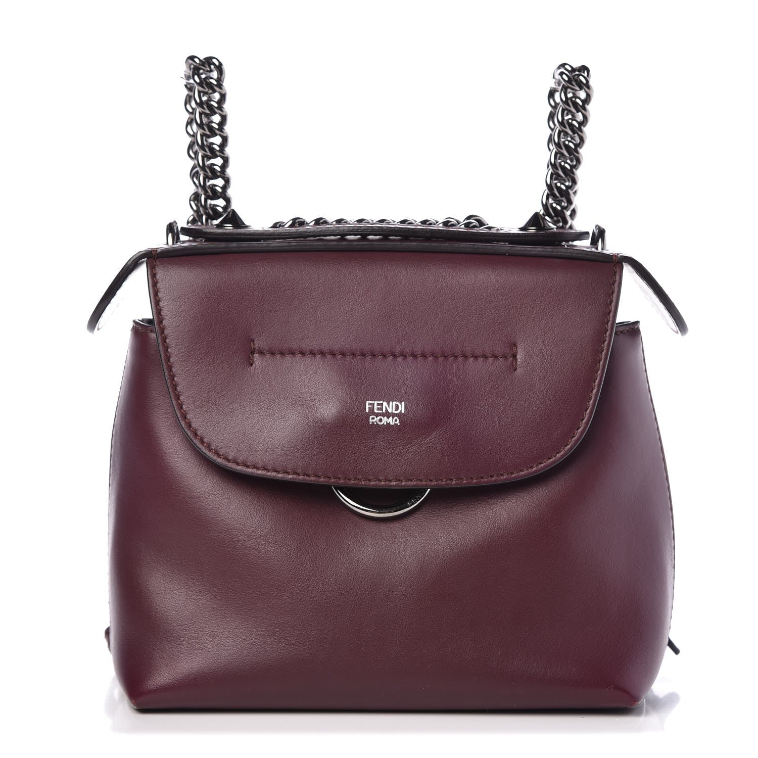 Fendi Vitello Century Opaco Mini Back to School Backpack Bordeaux 1 of 12