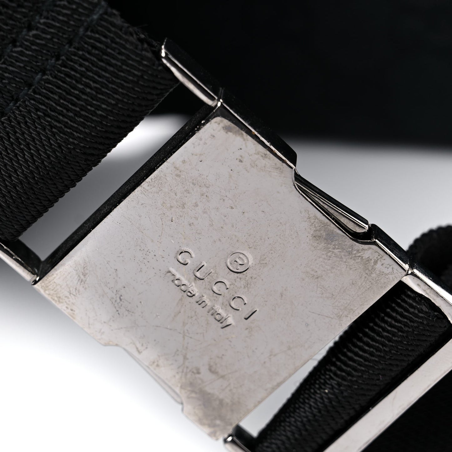 GG Monogram Double Pocket Belt Bag Black