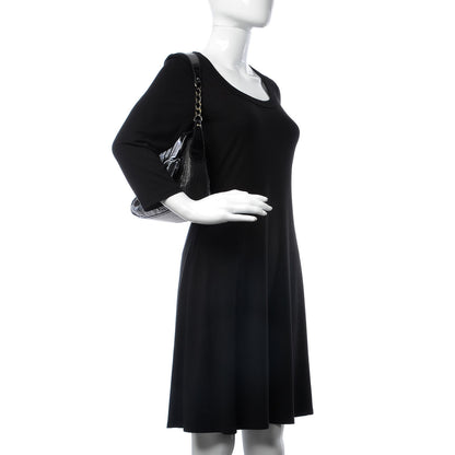 Fendi Nappa Patent B Bis Flap Bag Black 2 of 8