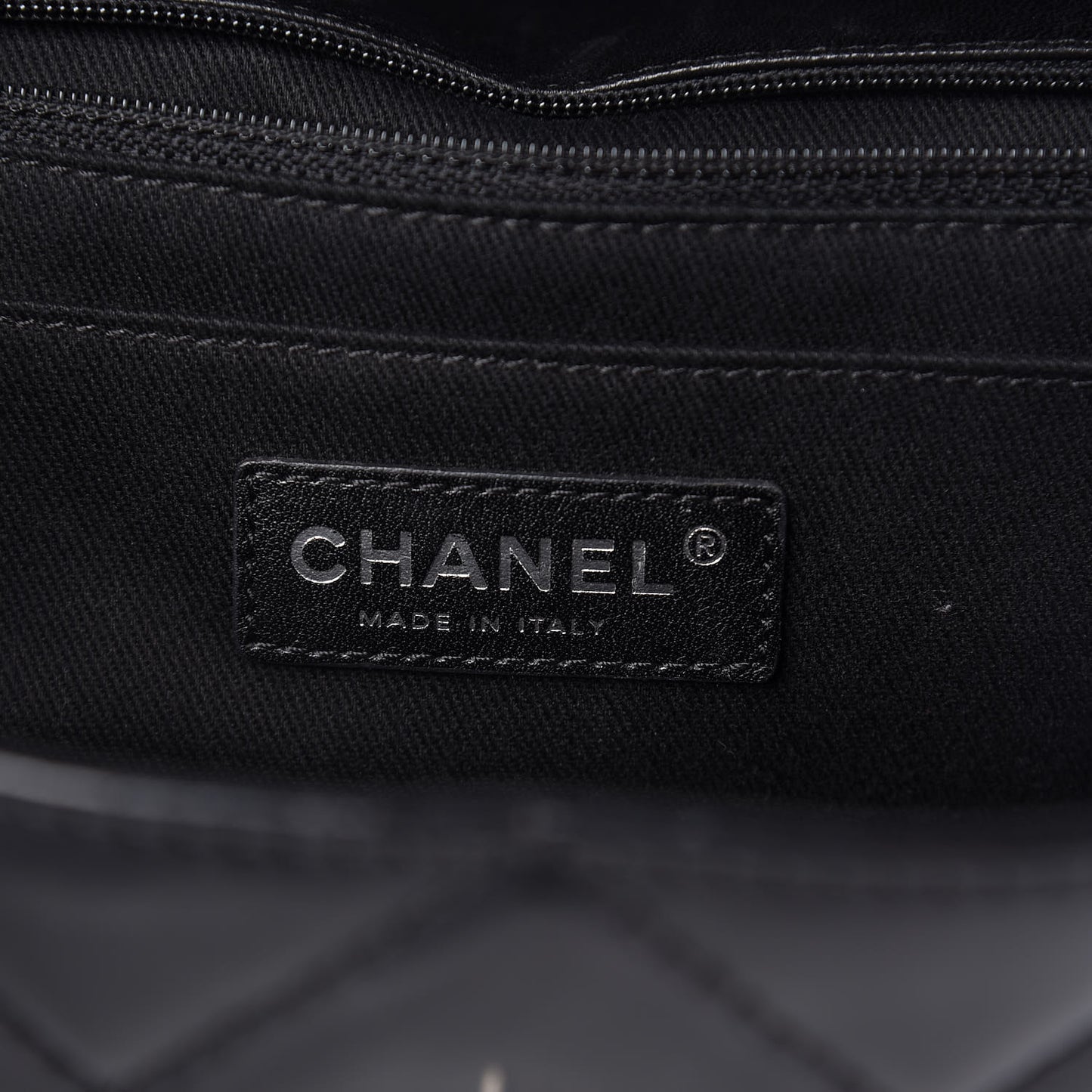 Vinyl Quilted In the Business Flap Bag Black