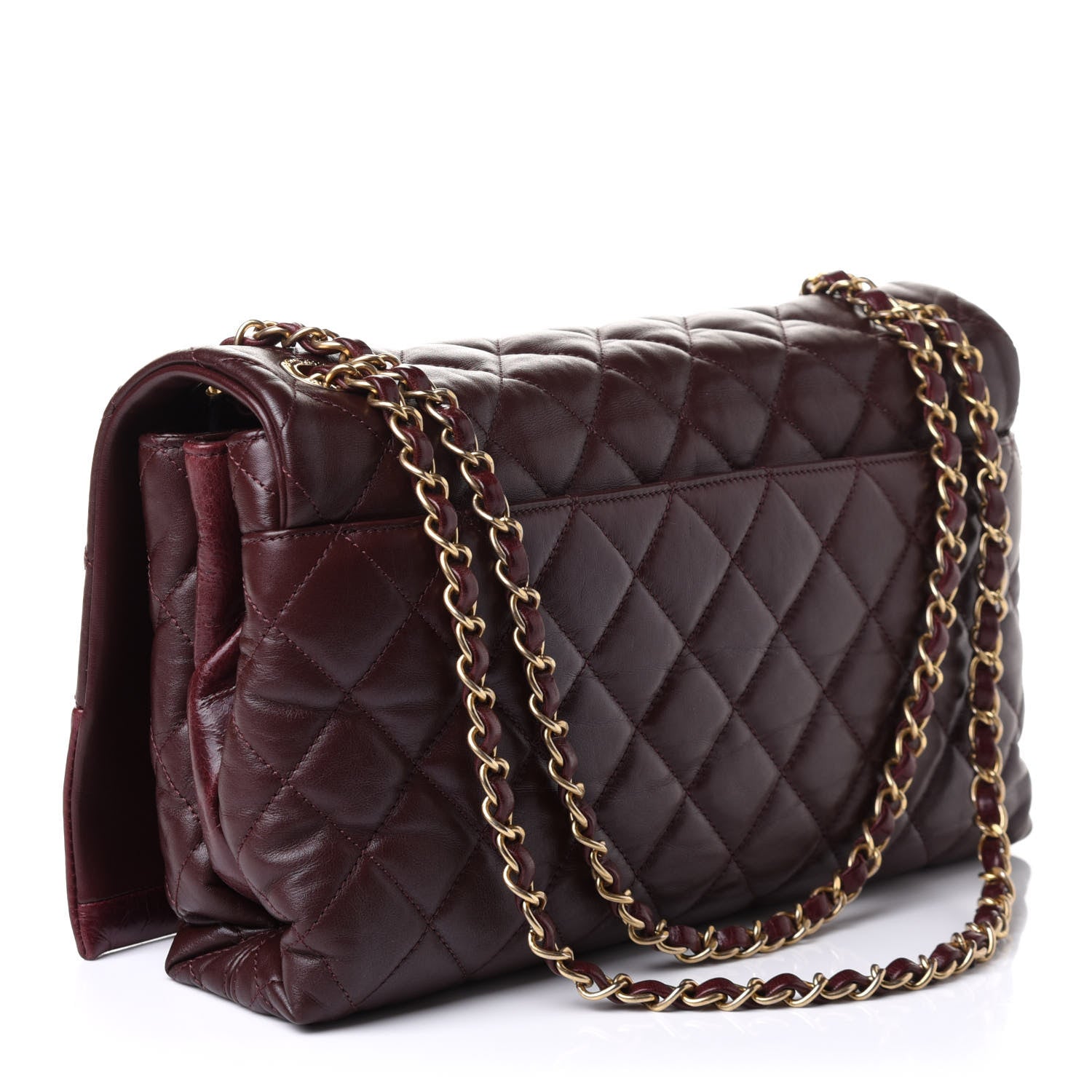 Chanel Calfskin Quilted Jumbo Soft Elegance Flap Bordeaux 3 of 11