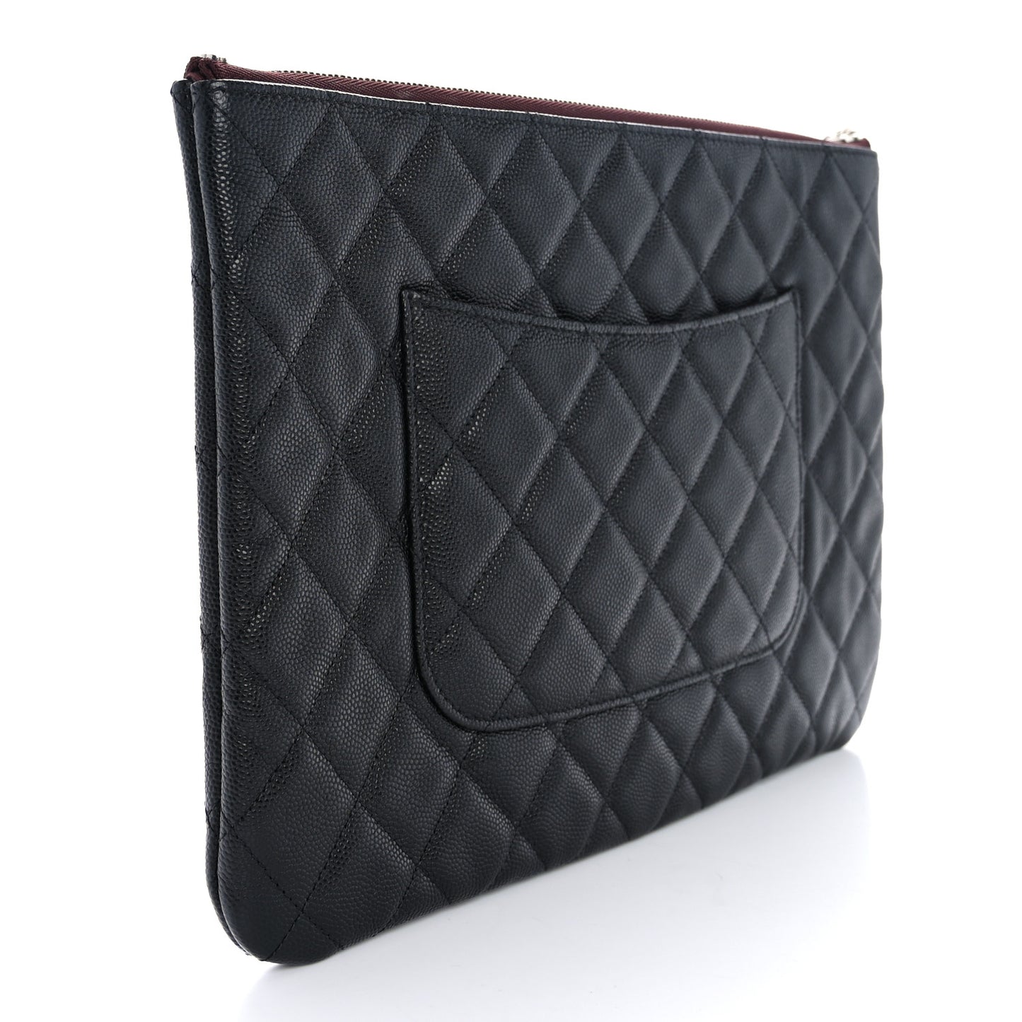 Caviar Quilted Medium Cosmetic Case Black