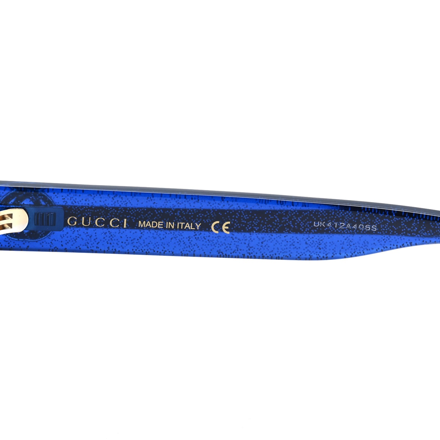 Square Frame Glitter Sunglasses GG0034SA Tortoise Blue