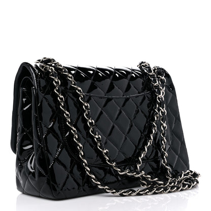 Chanel Patent Quilted Jumbo Double Flap Black 2 of 14