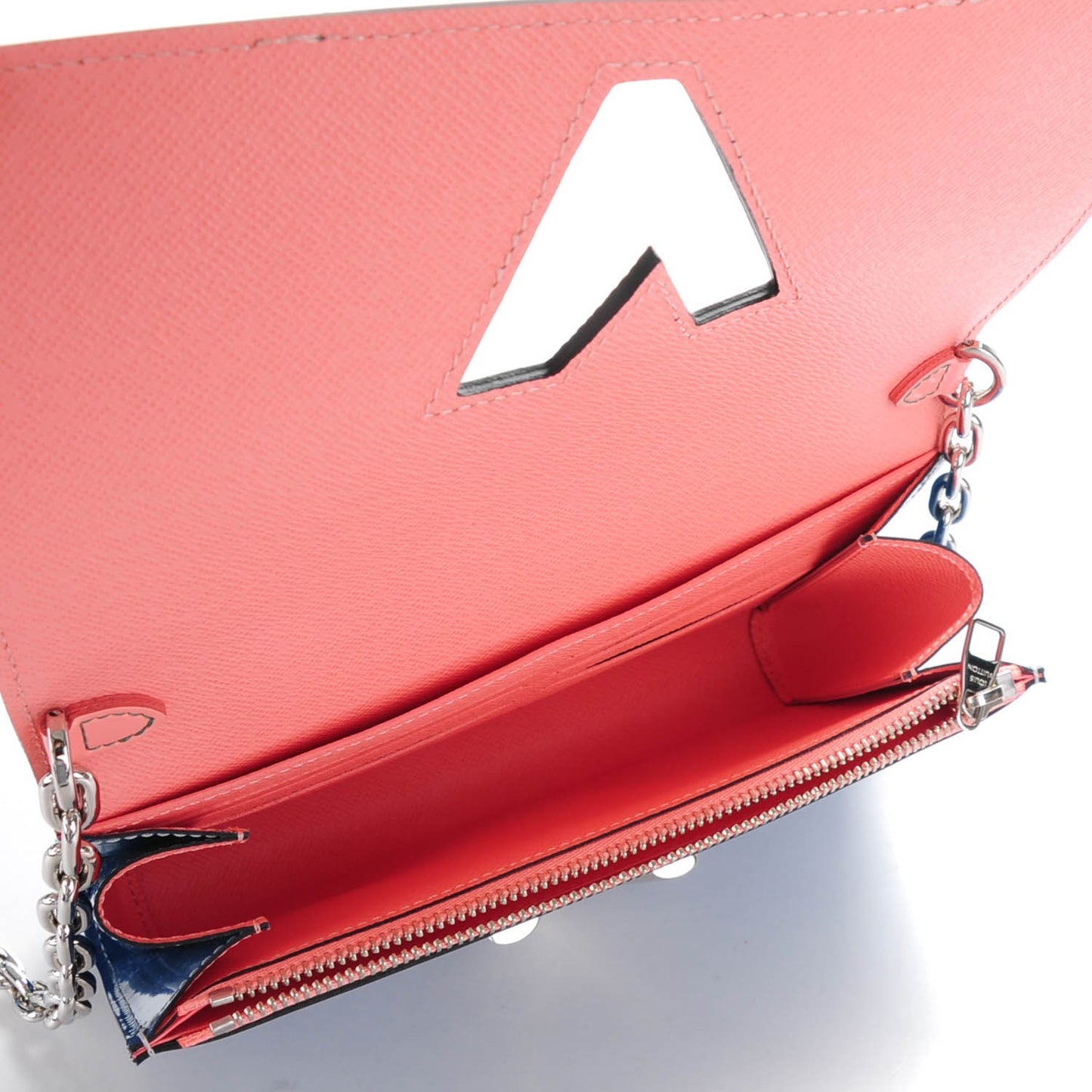 Epi Twist Chain Wallet Aqua