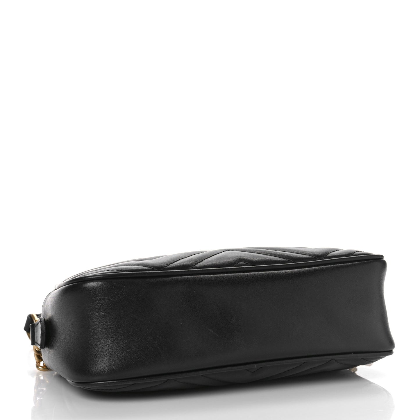 Calfskin Matelasse Small GG Marmont Chain Shoulder Bag Black