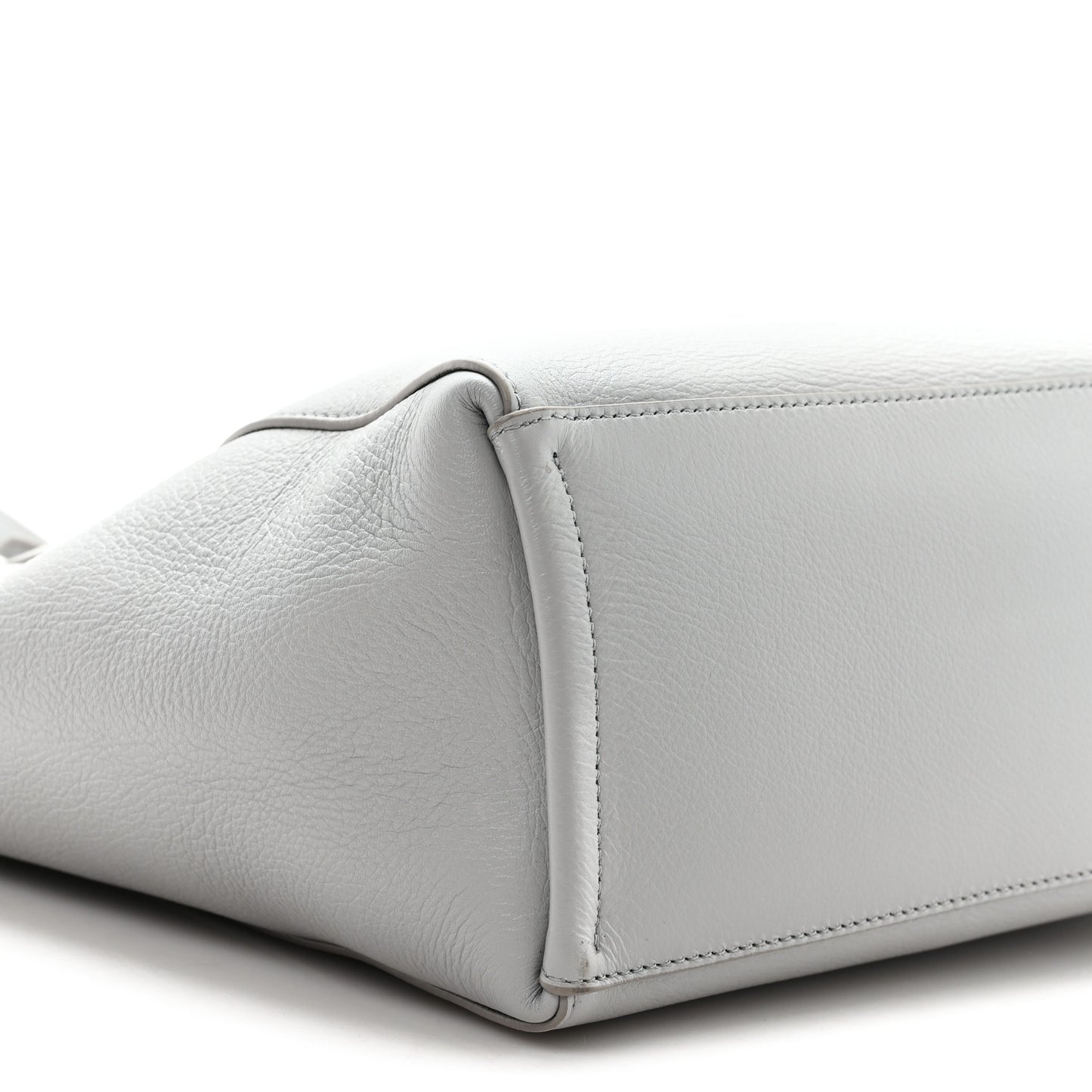 Calfskin Small Voyou Small North South Tote Light Grey