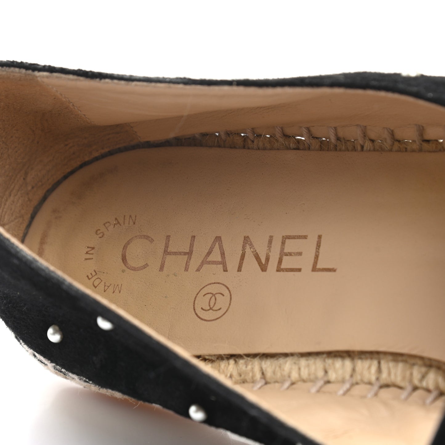 Suede Pearl CC Espadrilles 40 Black