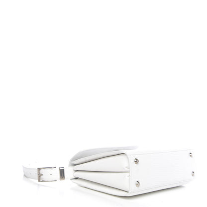 Balenciaga Patent Calfskin Lizard Embossed Medium Ghost Shoulder Bag Optic White 3 of 8