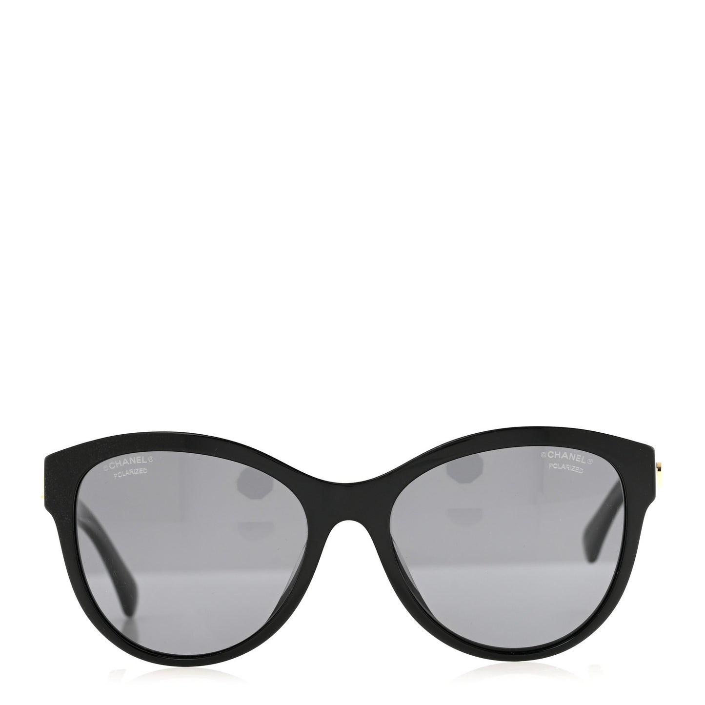 Acetate Pantos Logo Polarized Sunglasses 5458 Black