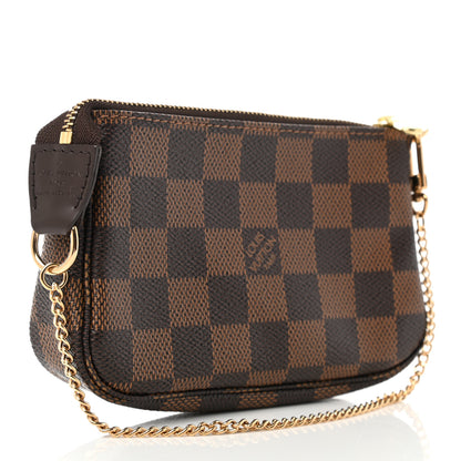 Louis Vuitton Damier Ebene Complice Trunks and Bags Mini Pochette Accessories Red 3 of 8