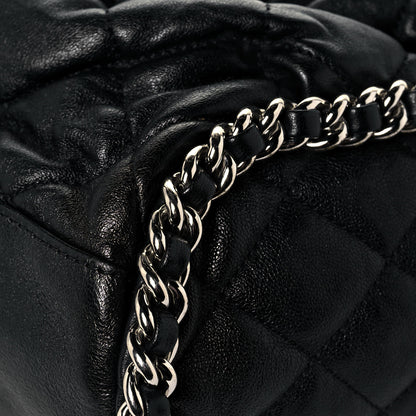 Chanel Washed Lambskin Chain Around Hobo Black 8 of 13
