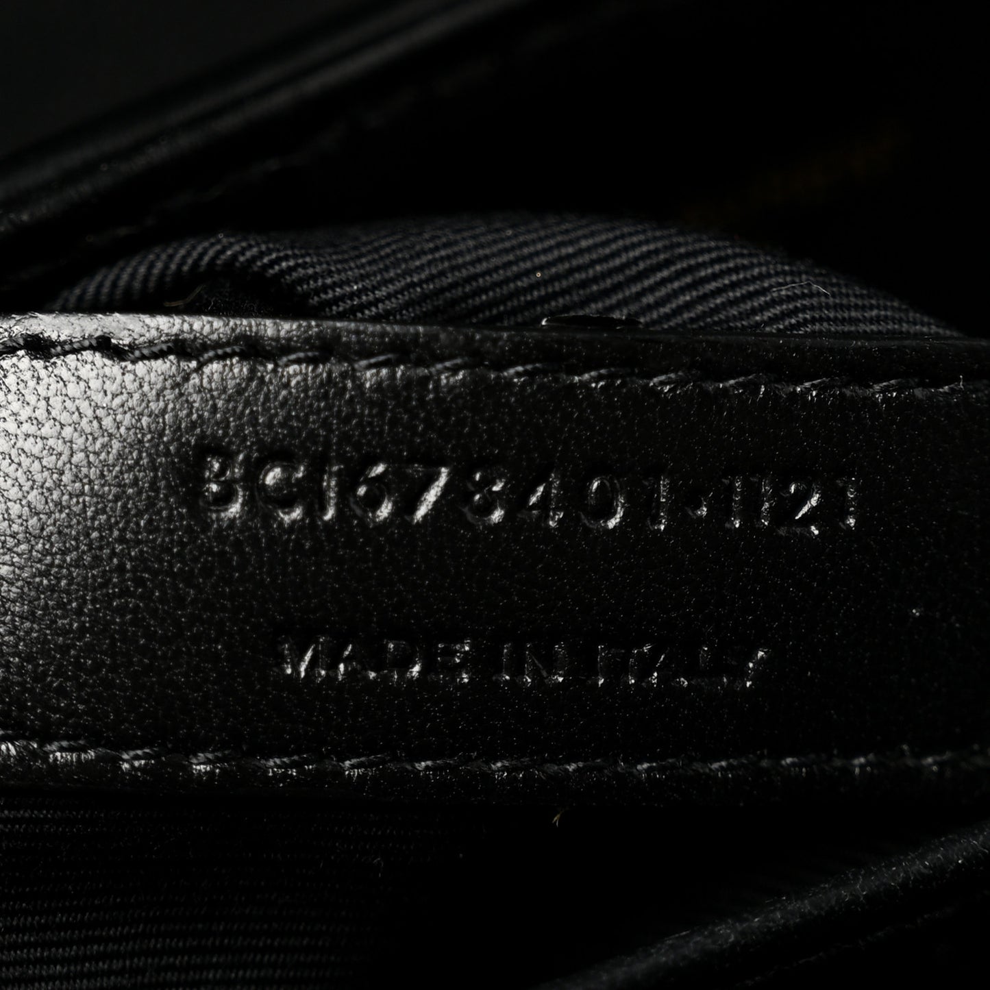 Calfskin Y Quilted Monogram Toy Loulou Crossbody Bag Black