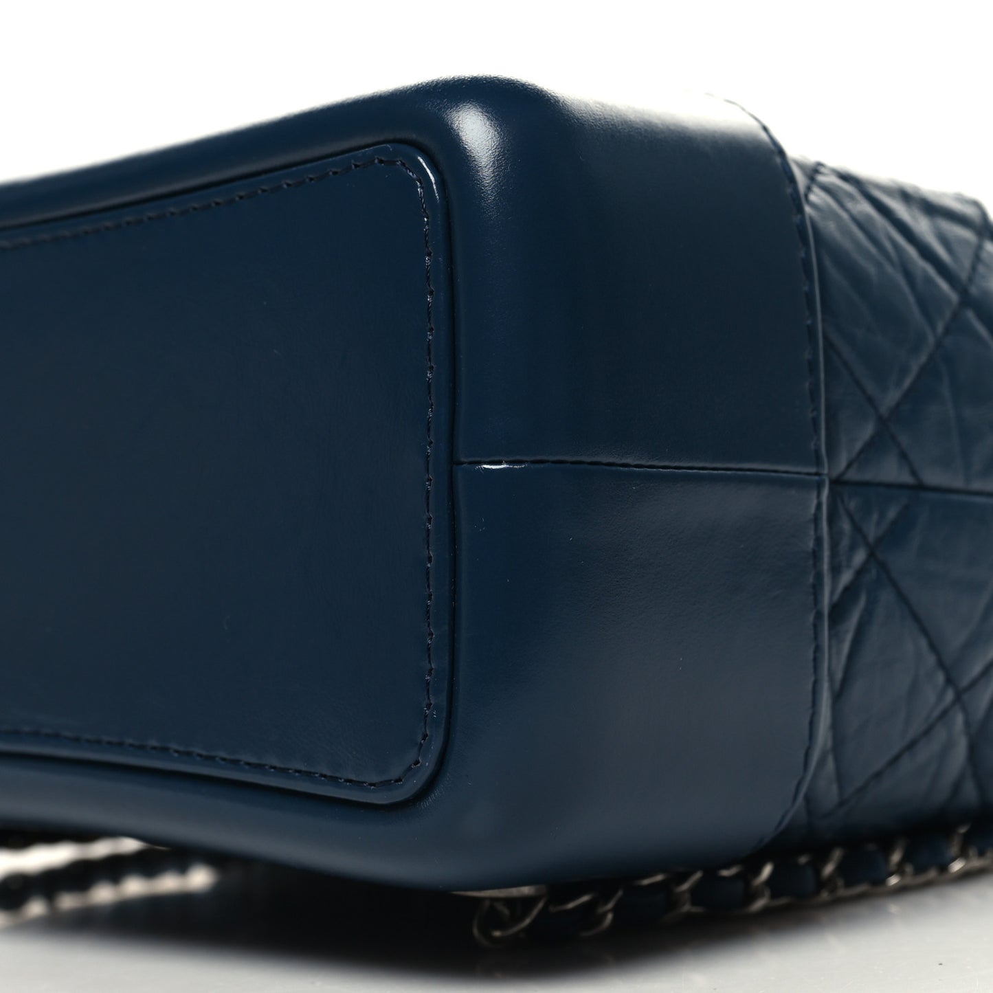 Aged Calfskin Quilted Small Gabrielle Backpack Navy