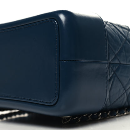 Chanel Aged Calfskin Quilted Small Gabrielle Backpack Navy 10 of 11