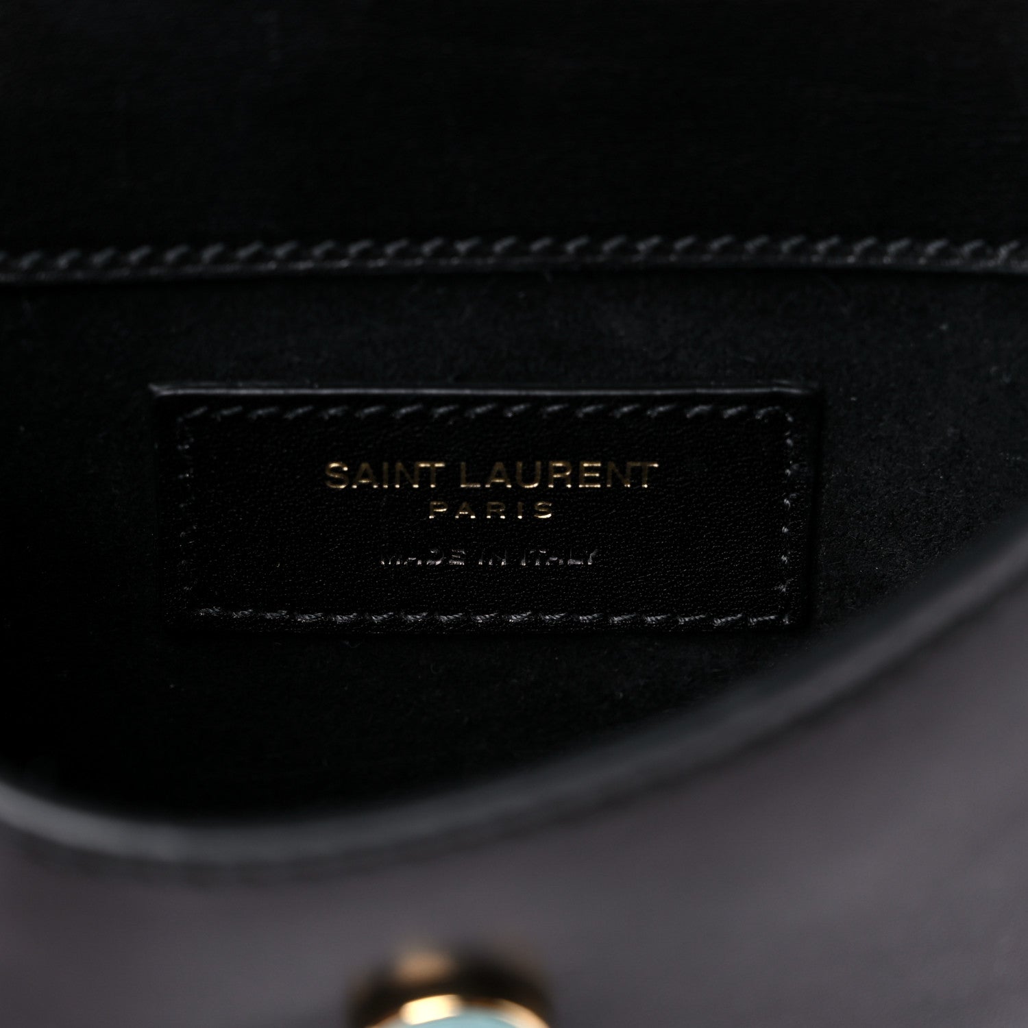 Saint Laurent Smooth Calfskin Mini Classic Monogram Kaia Belt Black 5 of 15