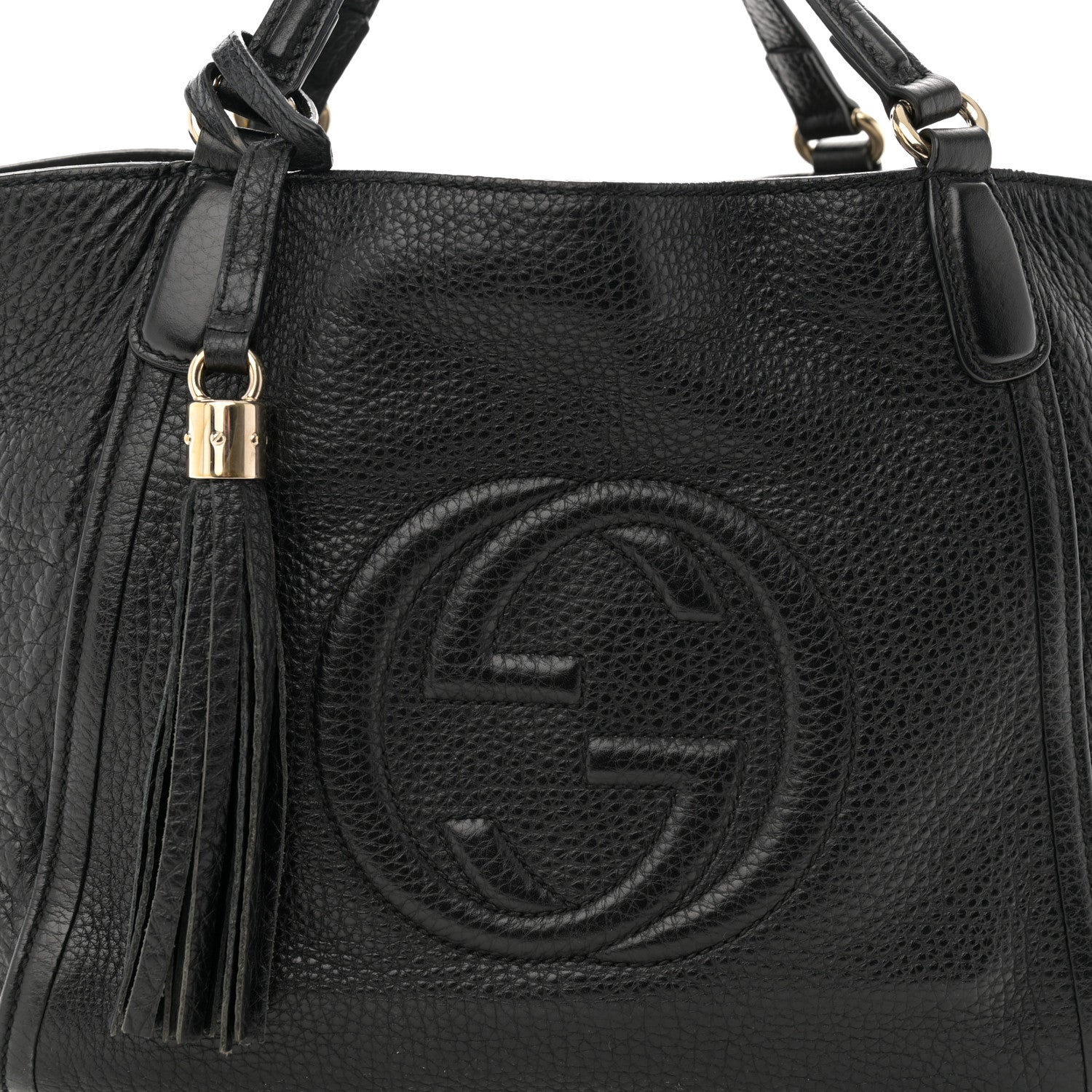 Gucci Pebbled Calfskin Small Soho Shoulder Bag Black 8 of 10