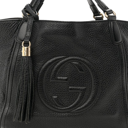 Gucci Pebbled Calfskin Small Soho Shoulder Bag Black 8 of 10