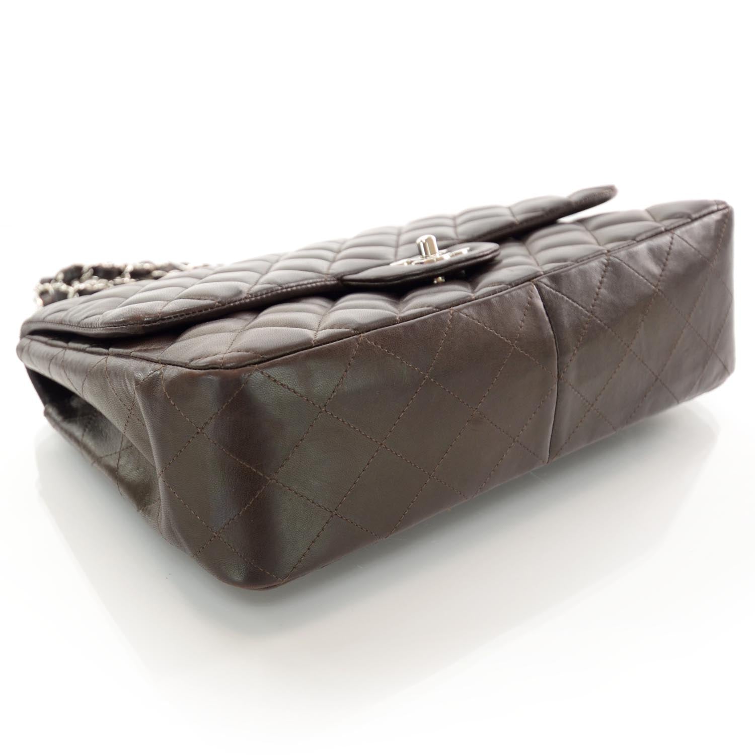 Chanel Lambskin Jumbo Single Flap Brown 4 of 10