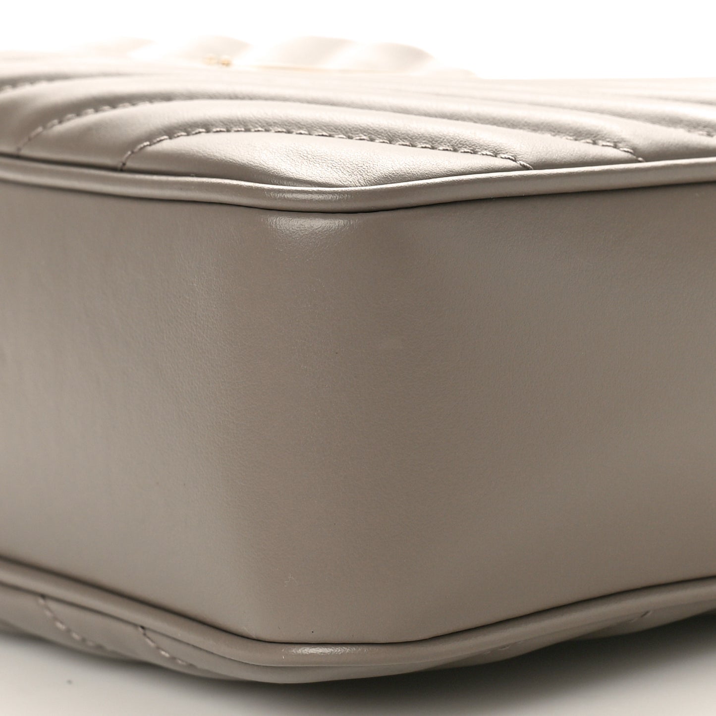 Calfskin Matelasse Monogram Lou Camera Bag Greyish Brown