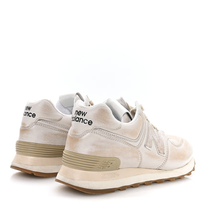 Miu Miu X NEW BALANCE Distressed Nappa  574 Sneakers 37.5 White 5 of 7