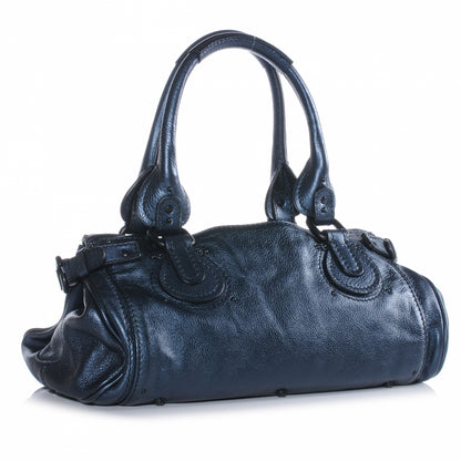 Chloe Leather Paddington Metallic Blue 4 of 10