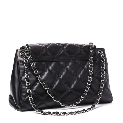 Chanel Calfskin Double Stitch Large Hamptons Flap Bag Black 2 of 10