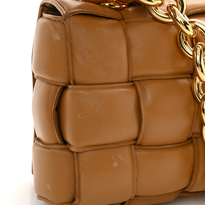Bottega Veneta Lambskin Maxi Intreccio Padded Chain Cassette Crossbody Bag Caramel 15 of 15