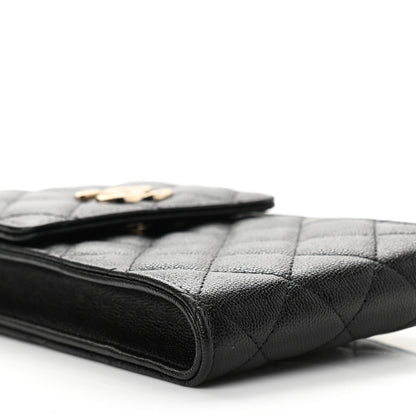 Chanel Caviar Quilted CC Airpods Pro and Phone Case With Chain Black 10 of 12