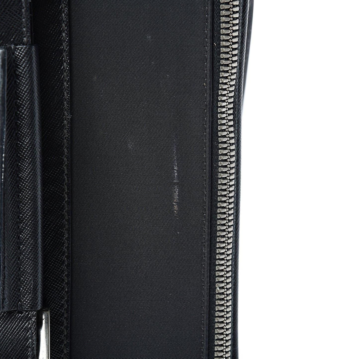 Tessuto Nylon Saffiano Trolley Luggage Black