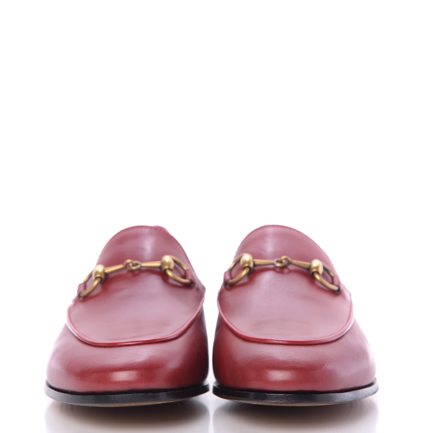 Gucci Calfskin Womens Jordaan Loafers 36 Hibiscus Red 2 of 12