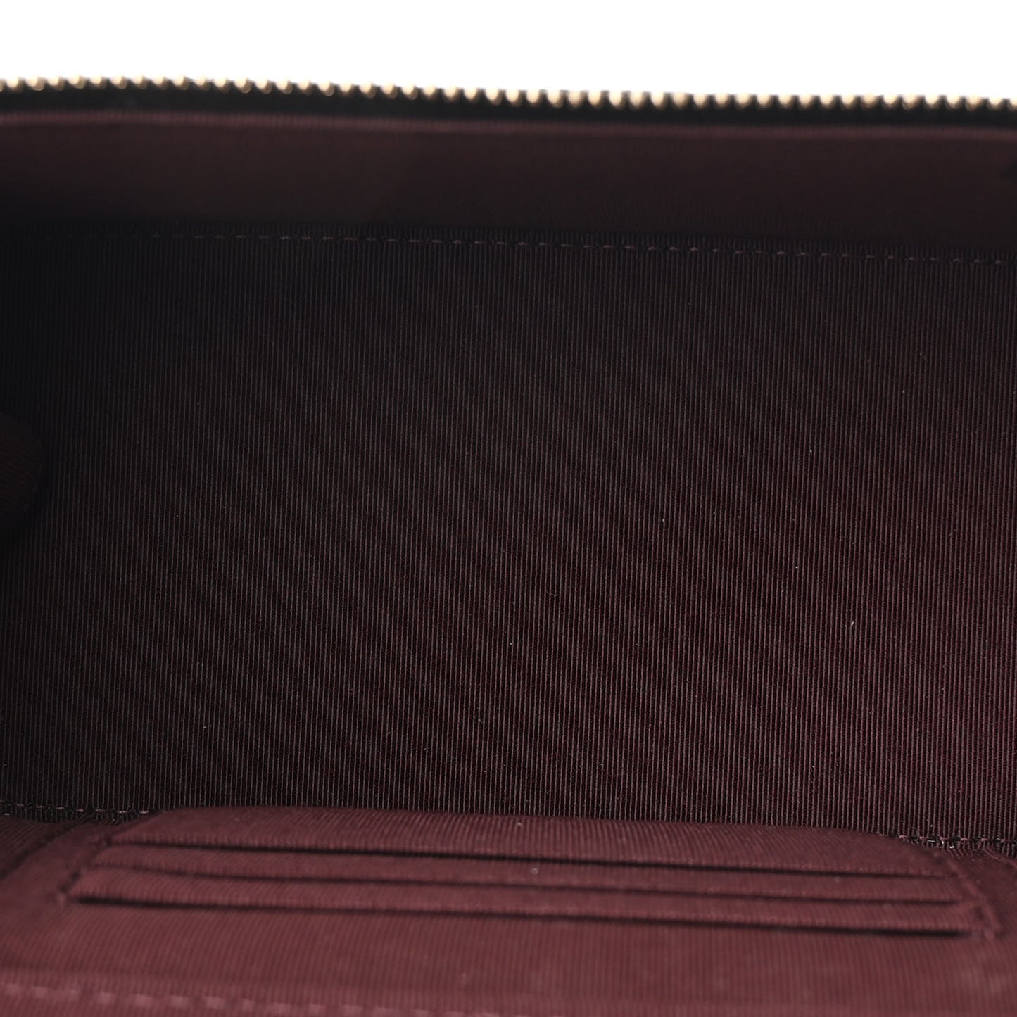 Caviar Quilted Small Vanity Case With Chain Black
