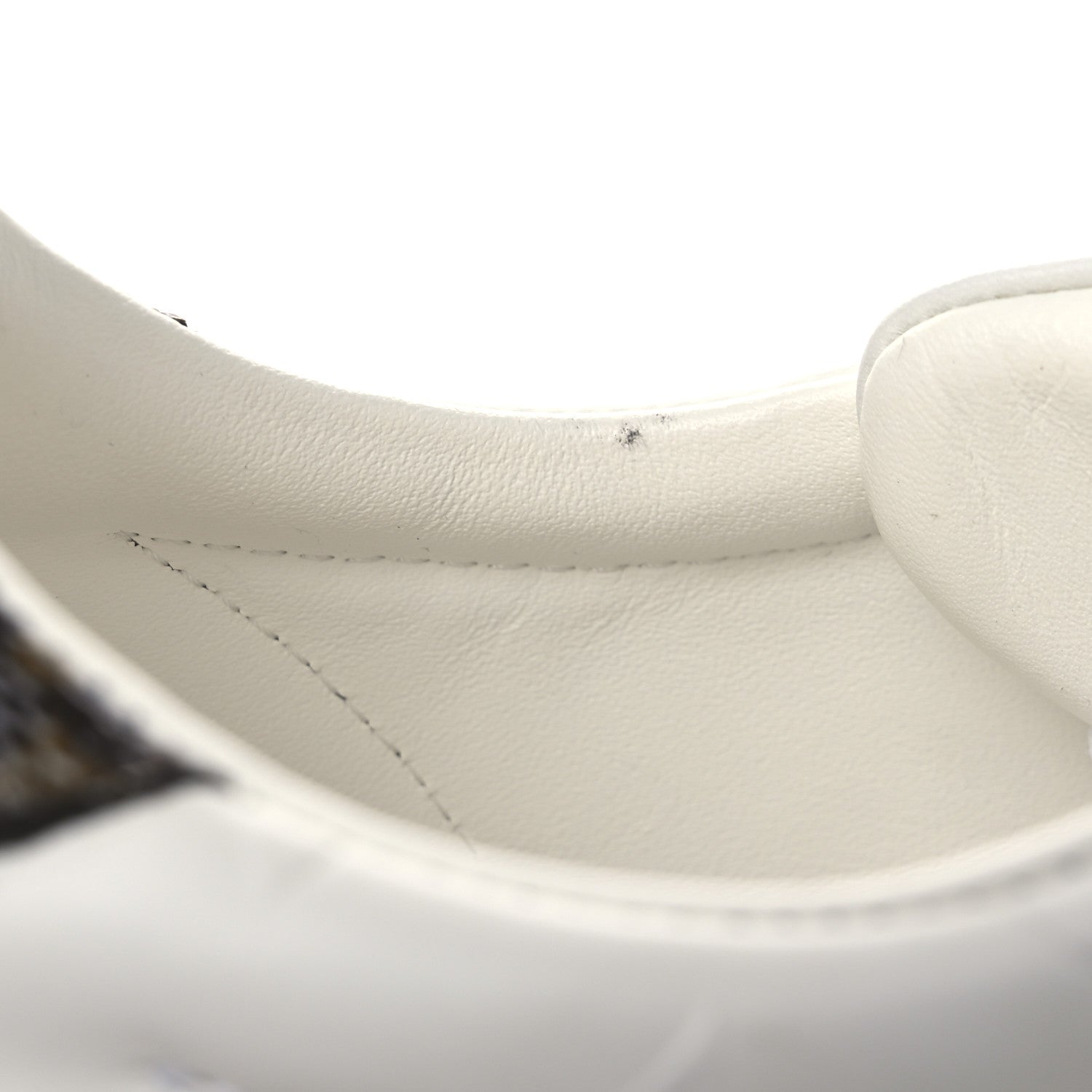 Louis Vuitton Lambskin Embossed Monogram Time Out Sneakers 37.5 White 11 of 14