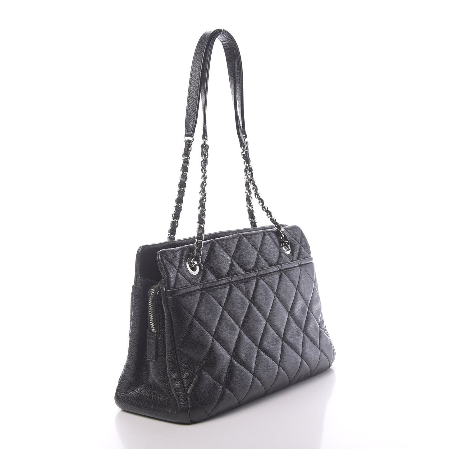 Caviar Quilted Timeless CC Soft Tote Black