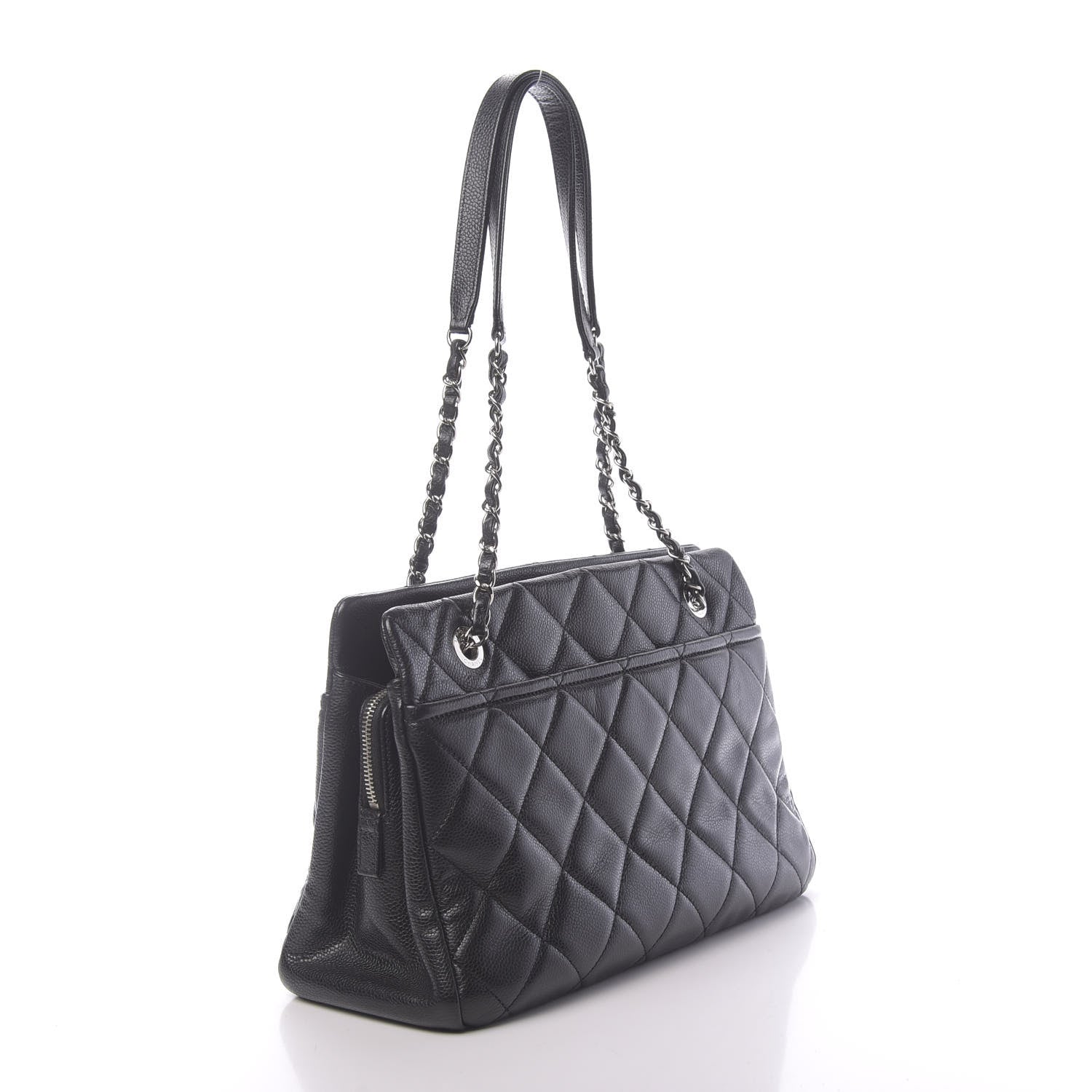 Chanel Caviar Quilted Timeless CC Soft Tote Black 3 of 10