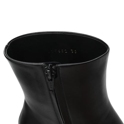 Balenciaga Smooth Calfskin Moon Square Toe 60mm Ankle Booties 38 Black 8 of 9