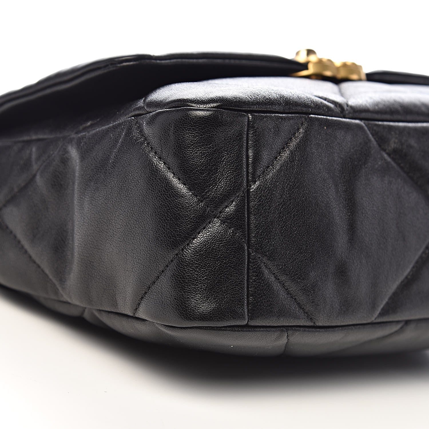 Chanel Goatskin Quilted Medium 19 Flap Black 9 of 12