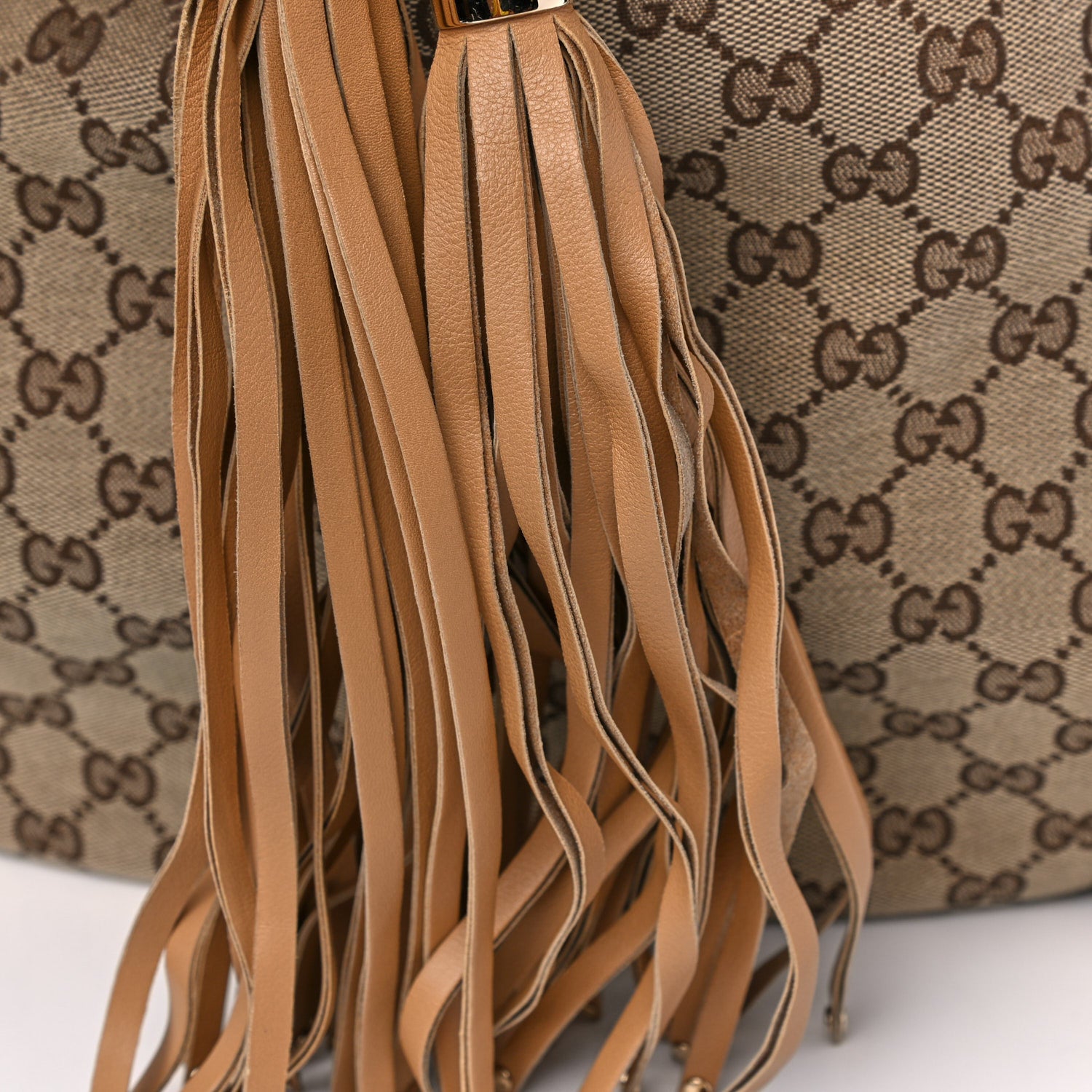 Gucci Monogram Medium Indy Top Handle Bag Light Brown 12 of 14