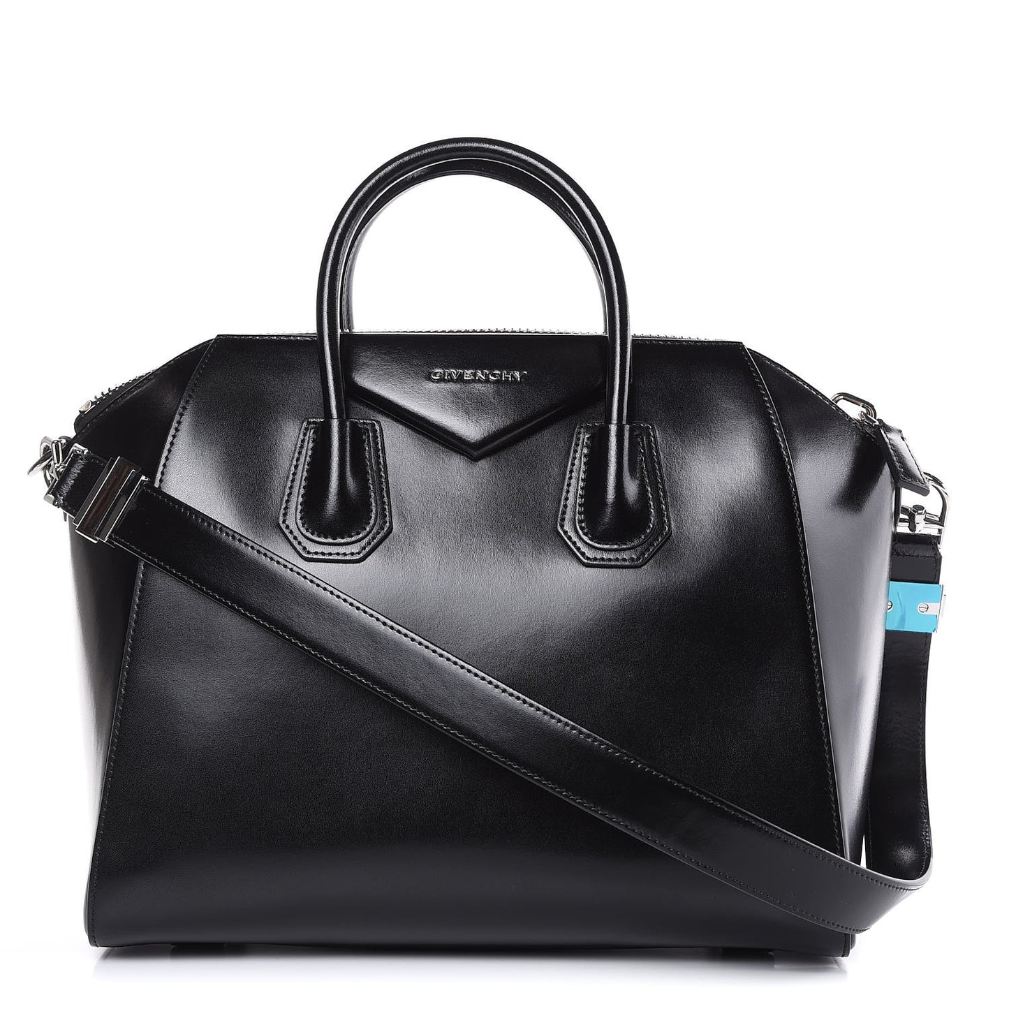 Shiny Lord Calfskin Medium Antigona Black