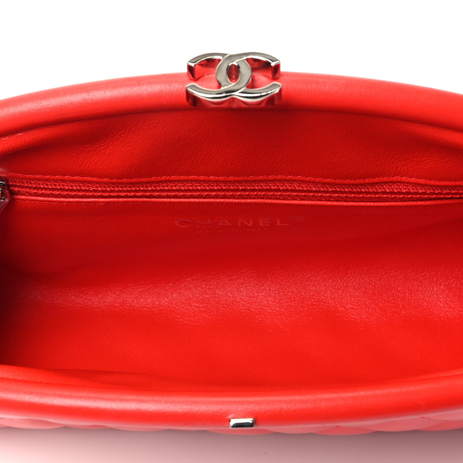 Chanel Patent Quilted Timeless Clutch Red 3 of 3