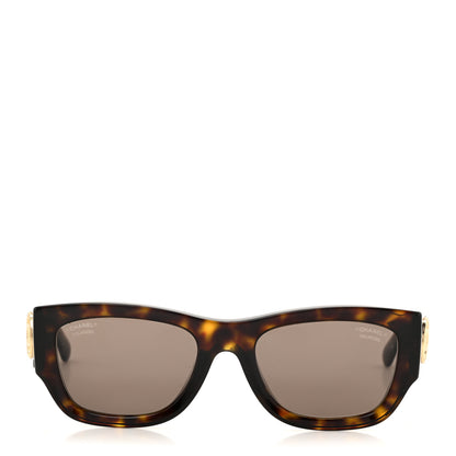 Chanel Acetate Rectangle Sunglasses 5507-A Tortoise 2 of 8