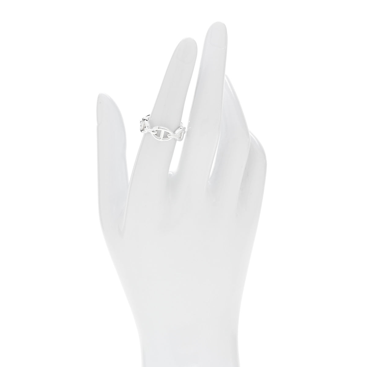 Sterling Silver PM Chaine d'Ancre Enchainee Band Ring 52 6