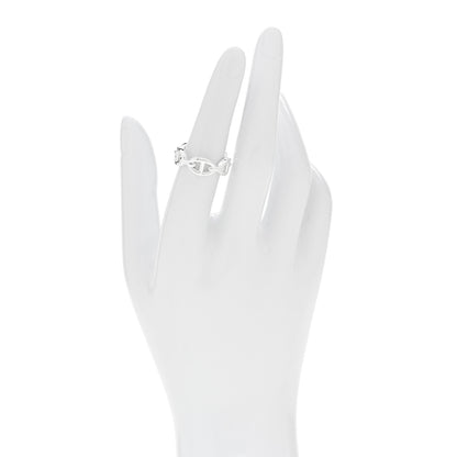 Hermes Sterling Silver PM Chaine d'Ancre Enchainee Band Ring 52 6 2 of 4