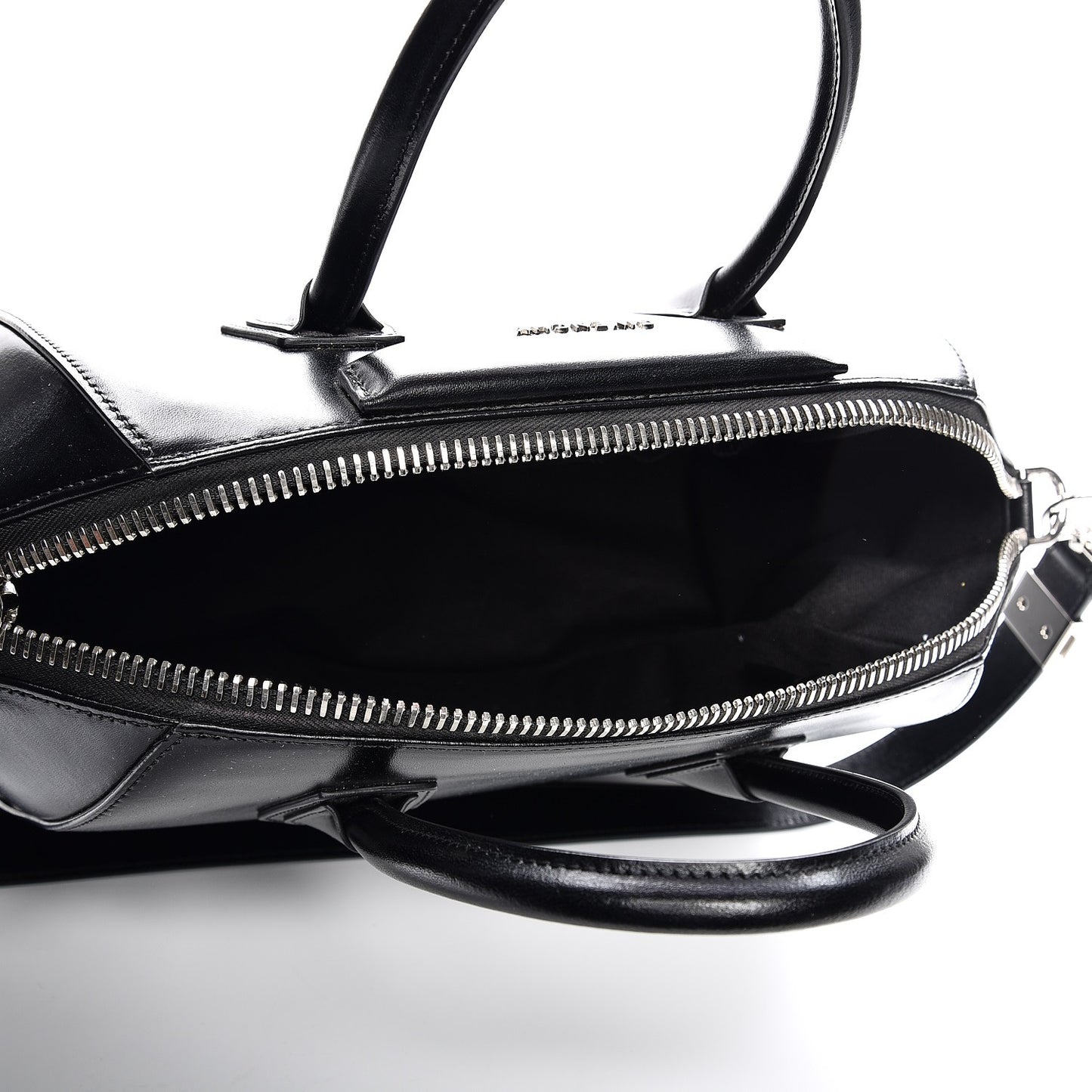 Shiny Lord Calfskin Medium Antigona Black