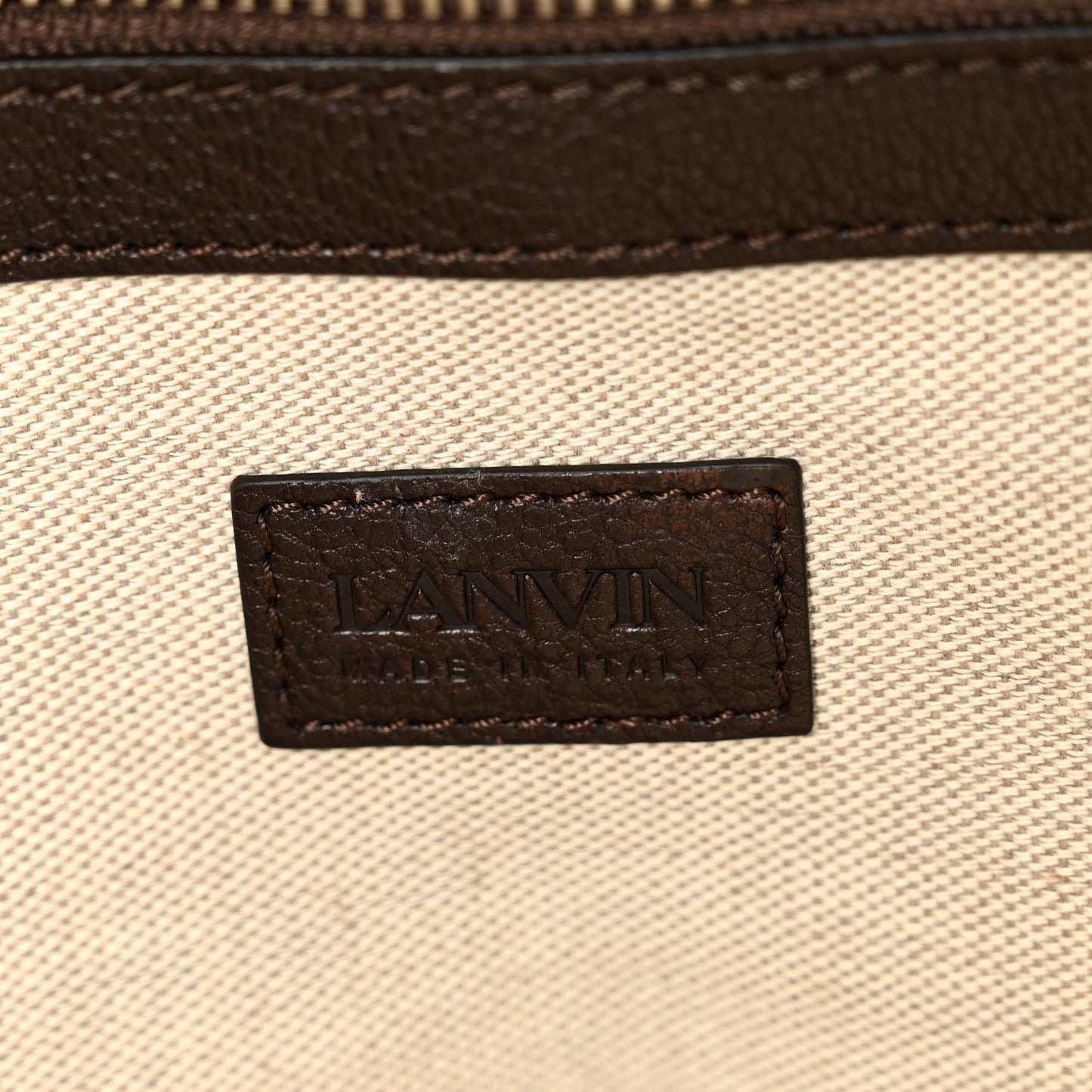 X FUTURE Denim Calfskin Logo Print Travel Bag Blue Brown