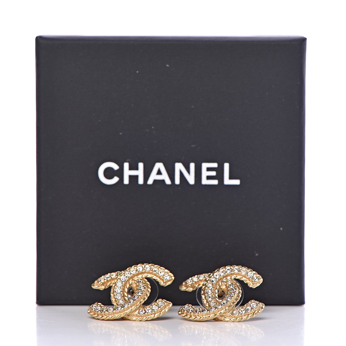 Crystal CC Earrings Gold