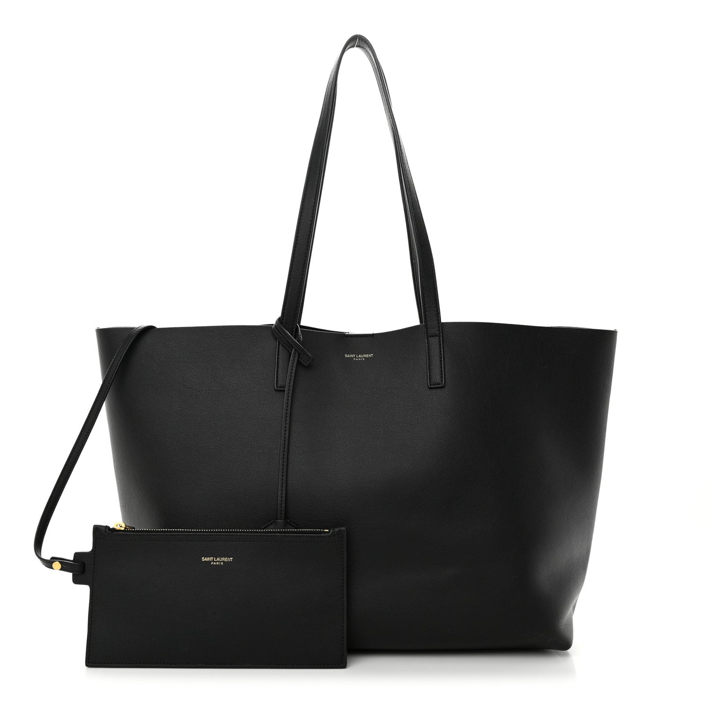 Calfskin Large Shopping Tote Black