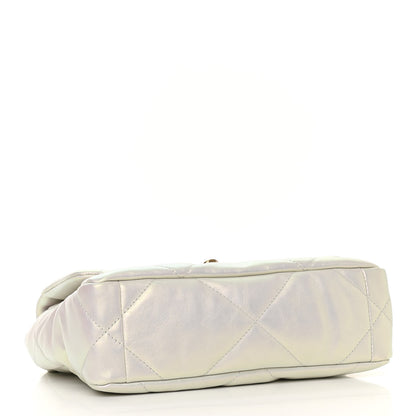 Chanel Iridescent Calfskin Quilted Medium Chanel 19 Flap White 4 of 10
